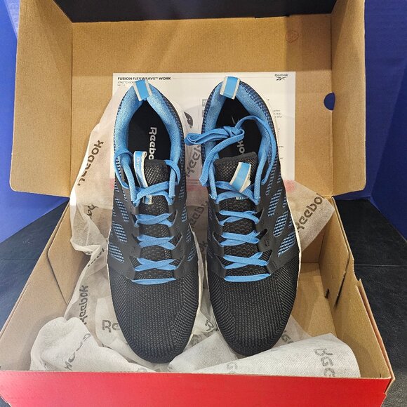 New Reebok Fusion Flexweave Athletic Work Shoes RB4314 Men's 13 Wide Safety Toe - Picture 1 of 10